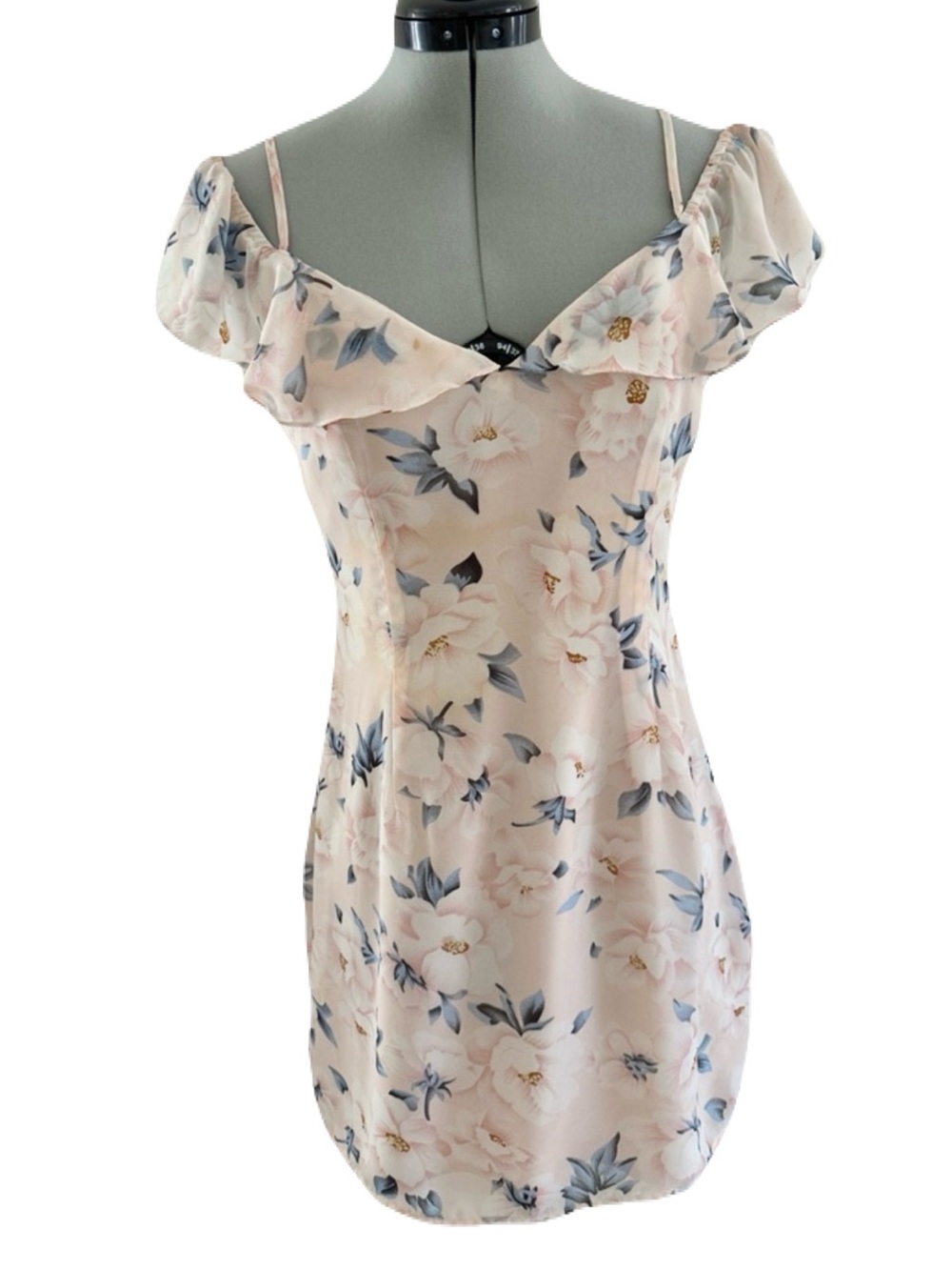 NWT Superdown Pink Floral Ruffle Mini Dress M